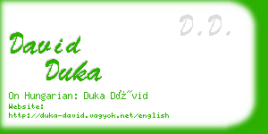 david duka business card